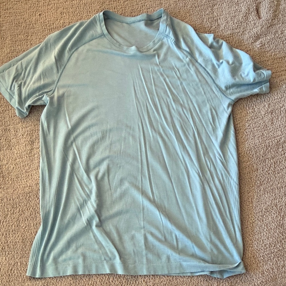 lululemon athletica Sky Blue Short Sleeve Tee